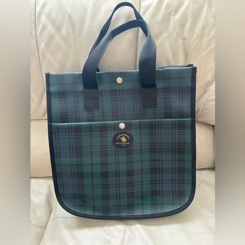 Santa Barbara Polo & Racquet club safiano leather bag